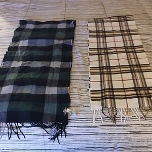 American Eagle Outfitters Plaid Scarves - Black, Green, White